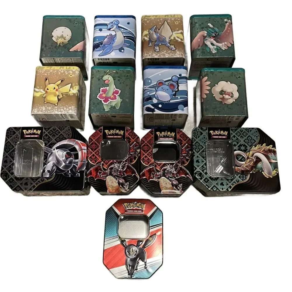Pokémon Collectible Mini Tins Lot - Pikachu & Assorted Pokémon (13 Total)