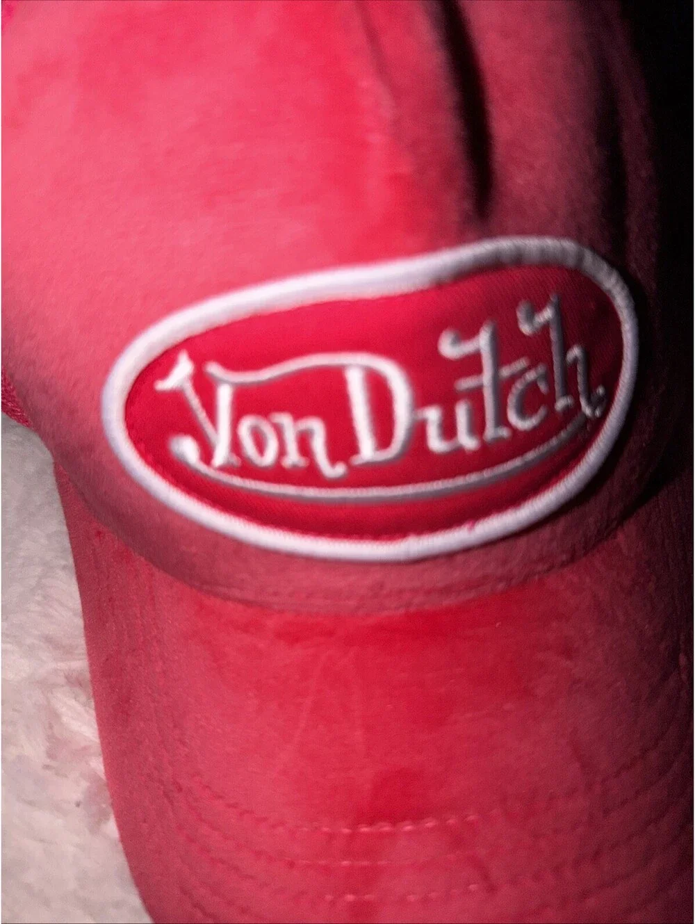 Von Dutch Pink Trucker Hat Mesh Back Adjustable One Size Solid Casual