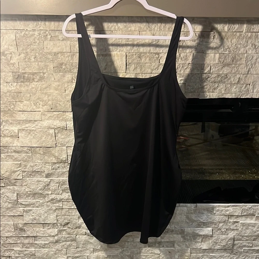 NWT SKIMS Black Swim Tank Dress size 4x