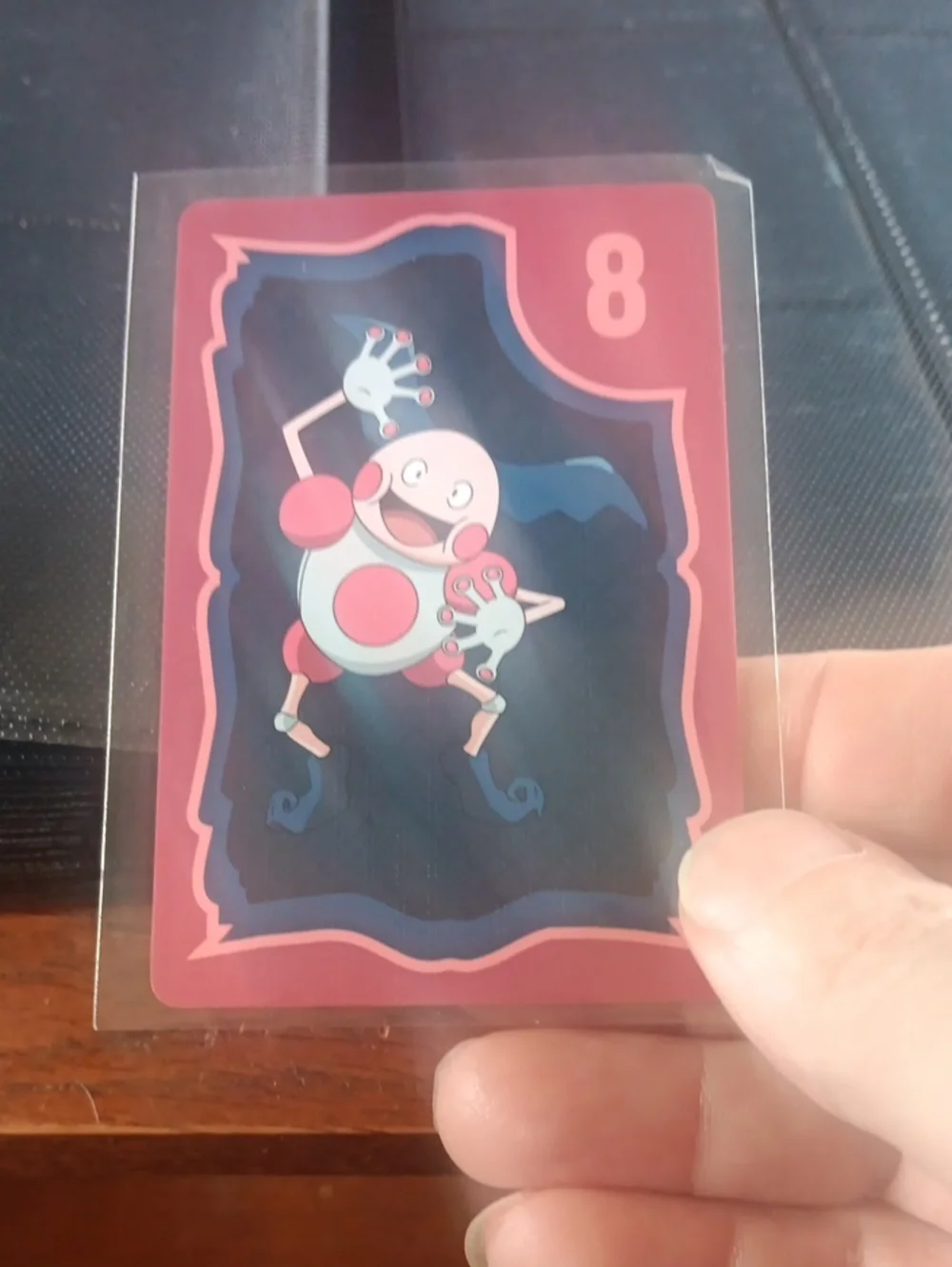 Pink Number 8 Character Game Card