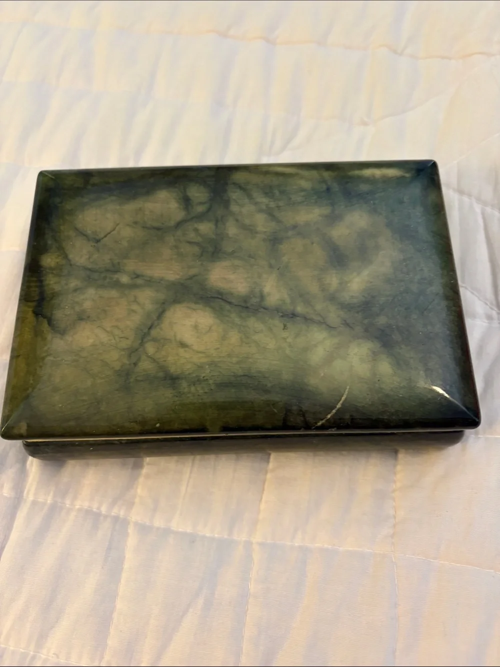 Green Marbled Decorative Trinket Box