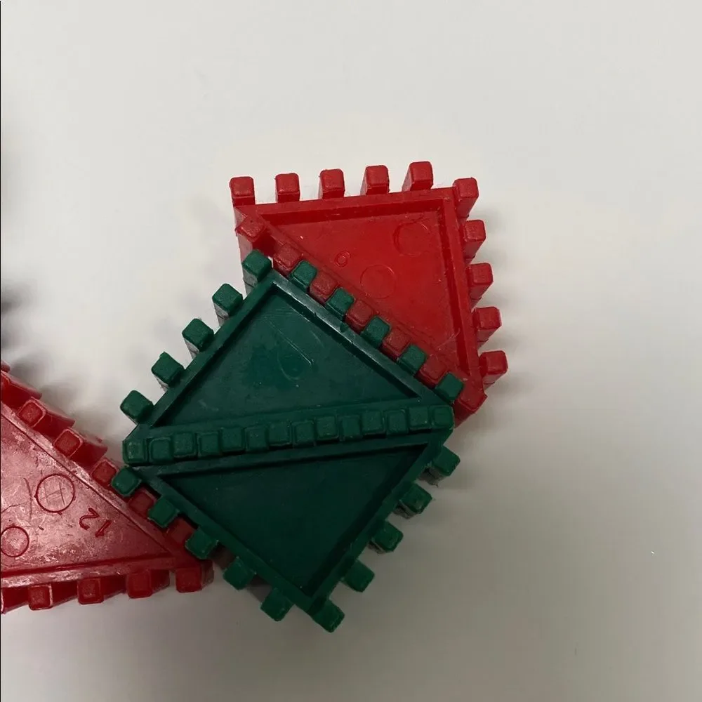 Seventy One Piece Colorful Interlocking Triangle Building Blocks for Kids.