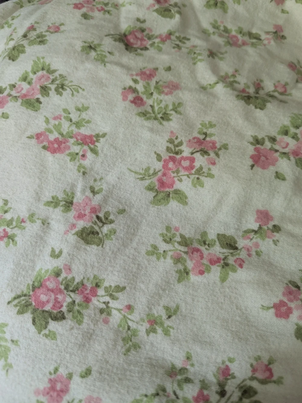 Laura Ashley Queen Flannel Sheet Set | Pink Floral | 100% Cotton | Like New
