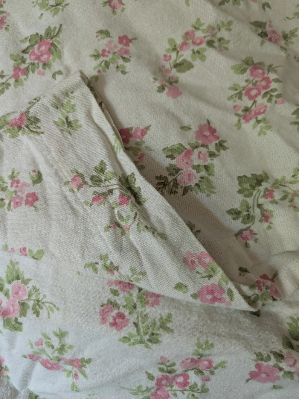 Laura Ashley Queen Flannel Sheet Set | Pink Floral | 100% Cotton | Like New