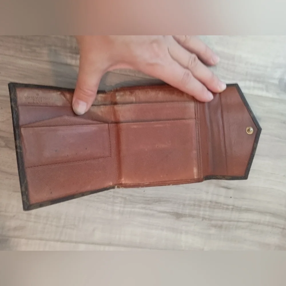Louis-Vuitton Bifold Wallet Brown Authentic