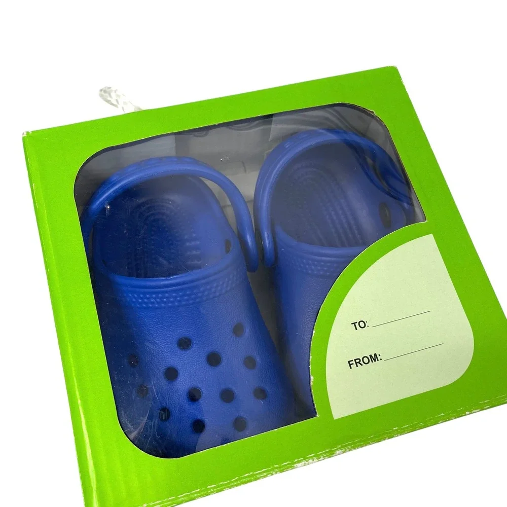 NEW‎ in Box Crocs baby clogs Size C2/C3 blue bolt