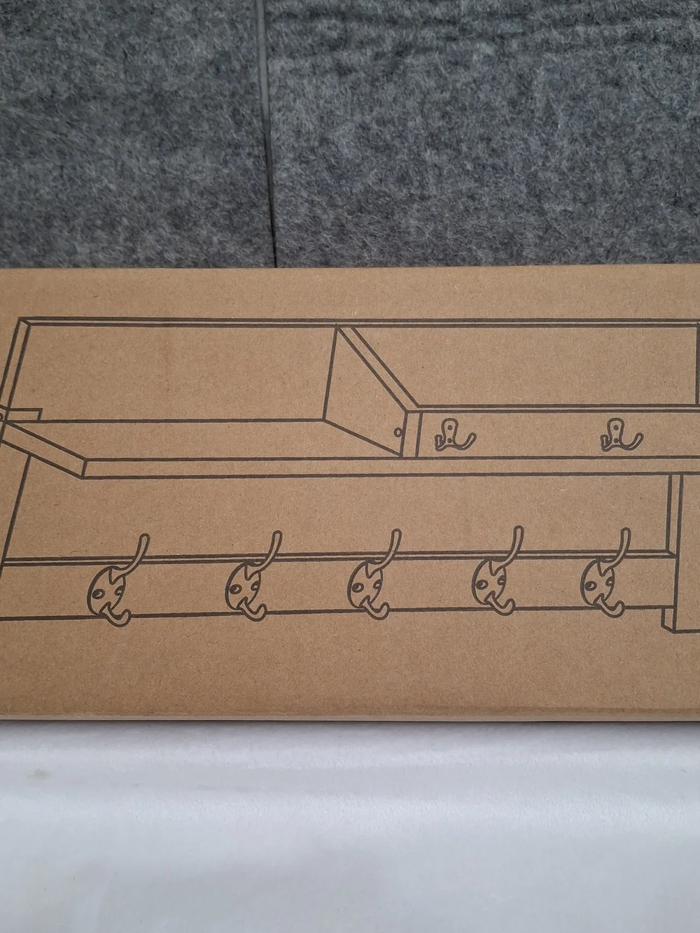 Coat Rack Wall Mount with Shelf, 26IN Wooden Coat Hanger Hooks Wall Mount