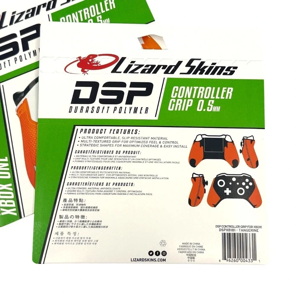 2 Pack Lizard Skins DSP Controller Grip Xbox One‎ Tangerine 0.5mm NEW