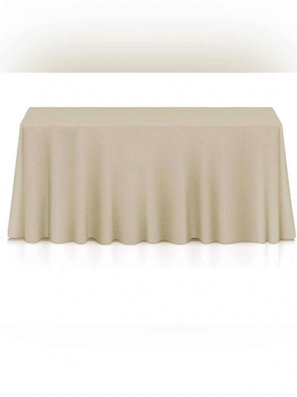 Table Linens - Beige Tablecloth 90”x156” Rectangular