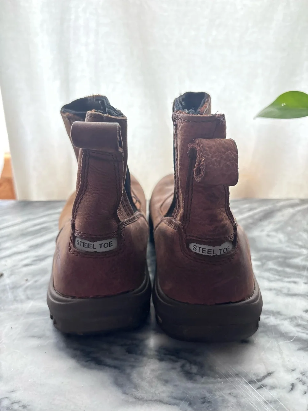 Caterpillar Brown Leather Chelsea Steel Toed Work/Hiking Boot