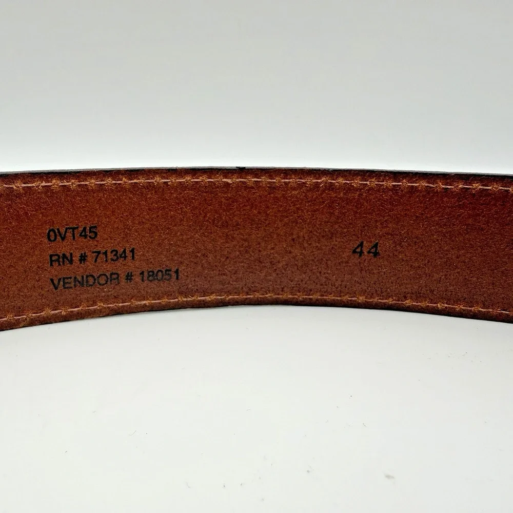 Vintage LL Bean belt genuine leather made in england mens 44 brown brass