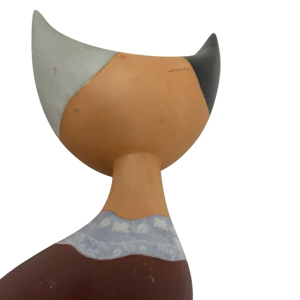 Goebel Rosina Wachtmeister Stella Cat Figurine Porcelain Modern Art Gold 7
