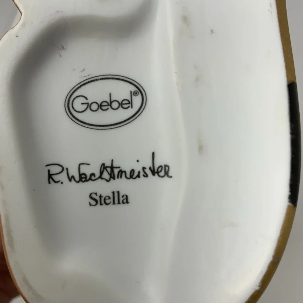 Goebel Rosina Wachtmeister Stella Cat Figurine Porcelain Modern Art Gold 7