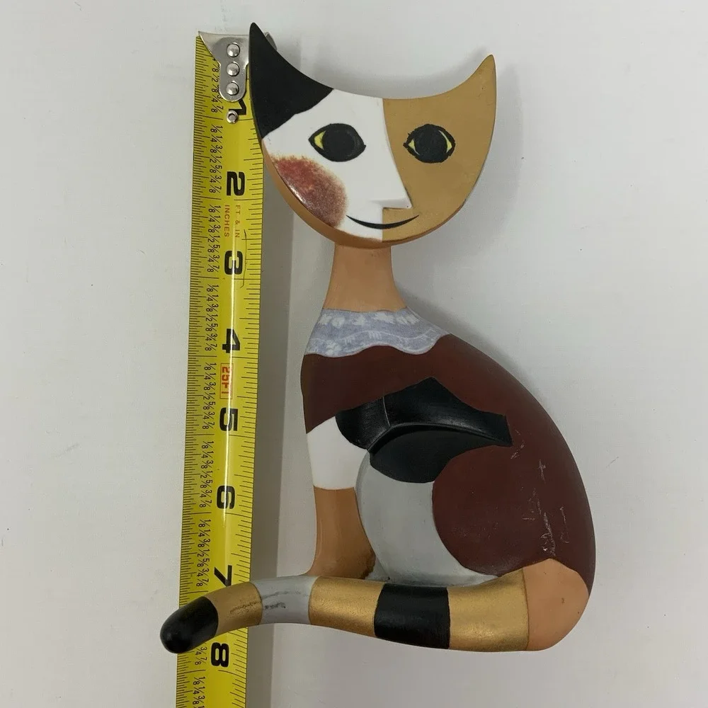 Goebel Rosina Wachtmeister Stella Cat Figurine Porcelain Modern Art Gold 7
