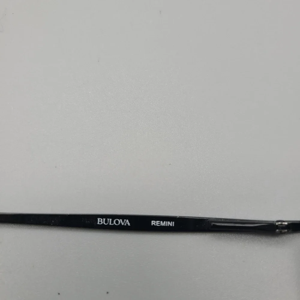 Bulova Remini Eyeglass Frames Black Semi Rimless Cat Eye 53-17-140 Textured