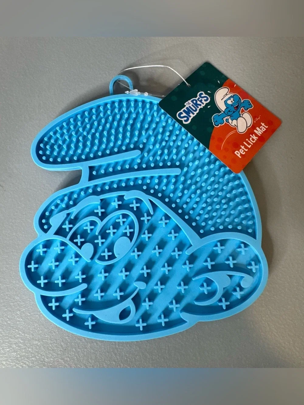 The Smurfs Blue Silicone Pet Lick Mat food play time dog cat pet