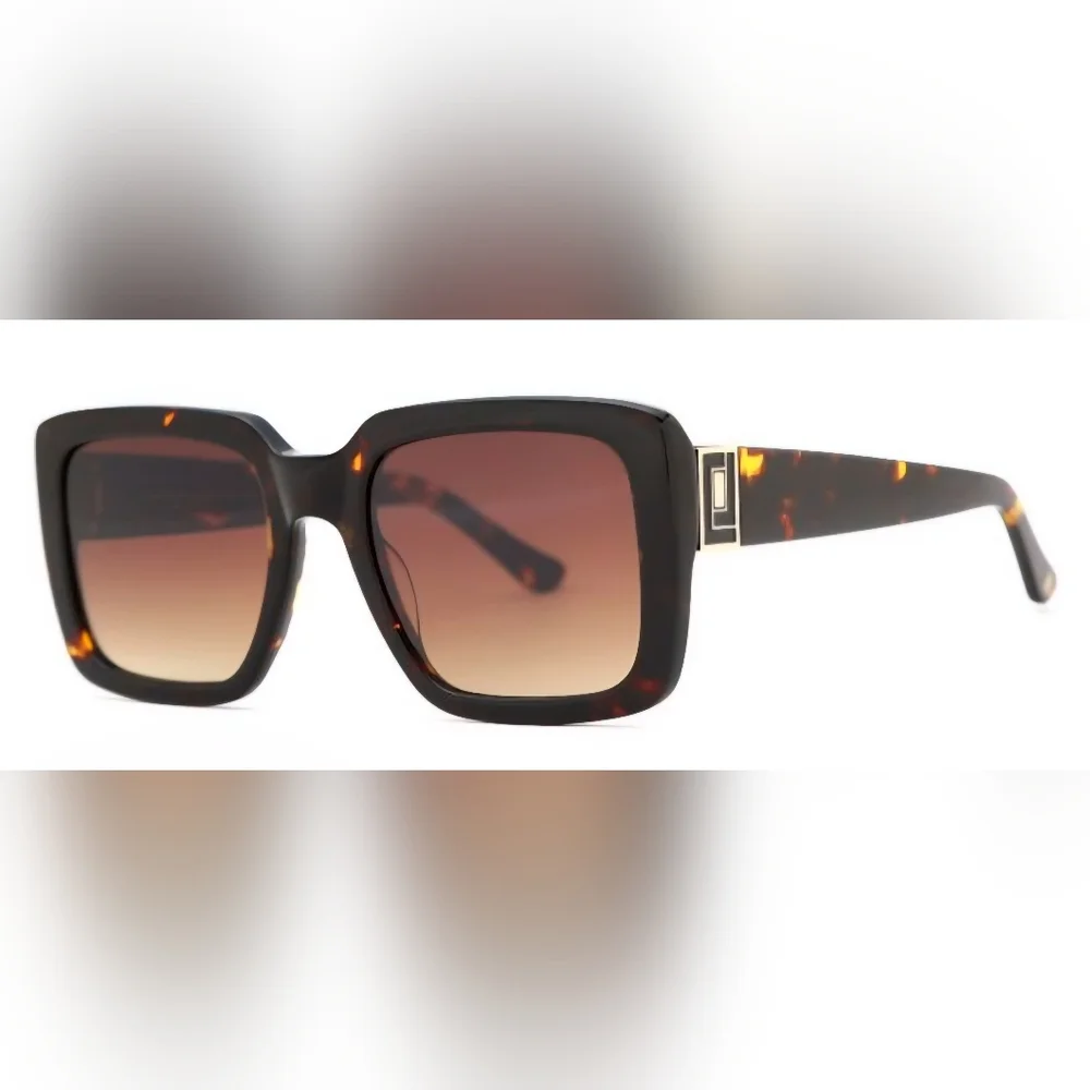 Carolina Lemke Roma Demi Women’s Square Sunglasses Brown Tortoiseshell Unisex