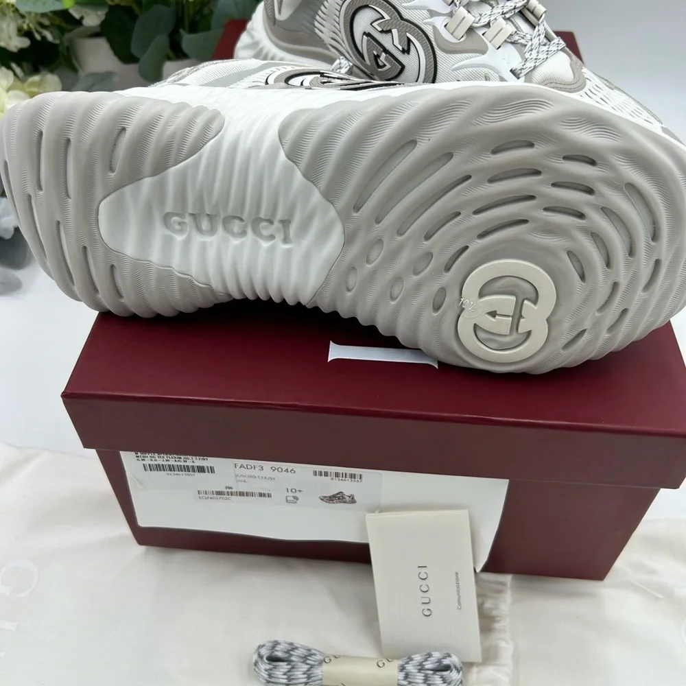 Men's Gucci ripple sneakers interlocking G logo size 10.5 made in Italy