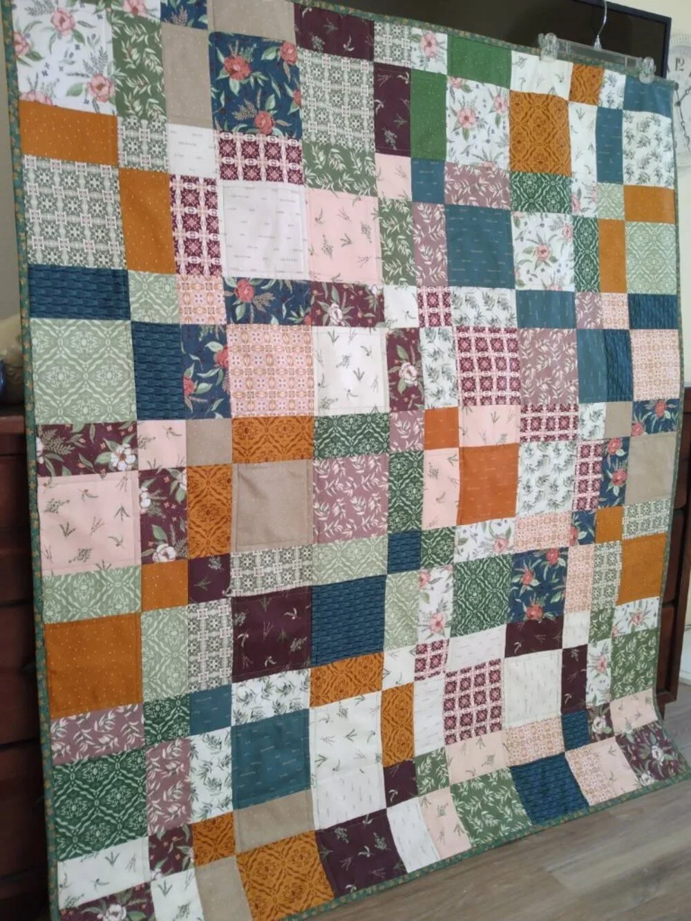 🤎🧡 💚BN MODERN HANDMADE QUILT PERFECT FOR AUTUMN AND WINTER!!