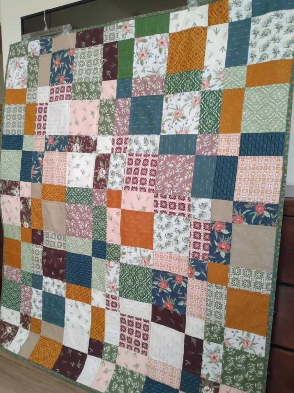 🤎🧡 💚BN MODERN HANDMADE QUILT PERFECT FOR AUTUMN AND WINTER!!