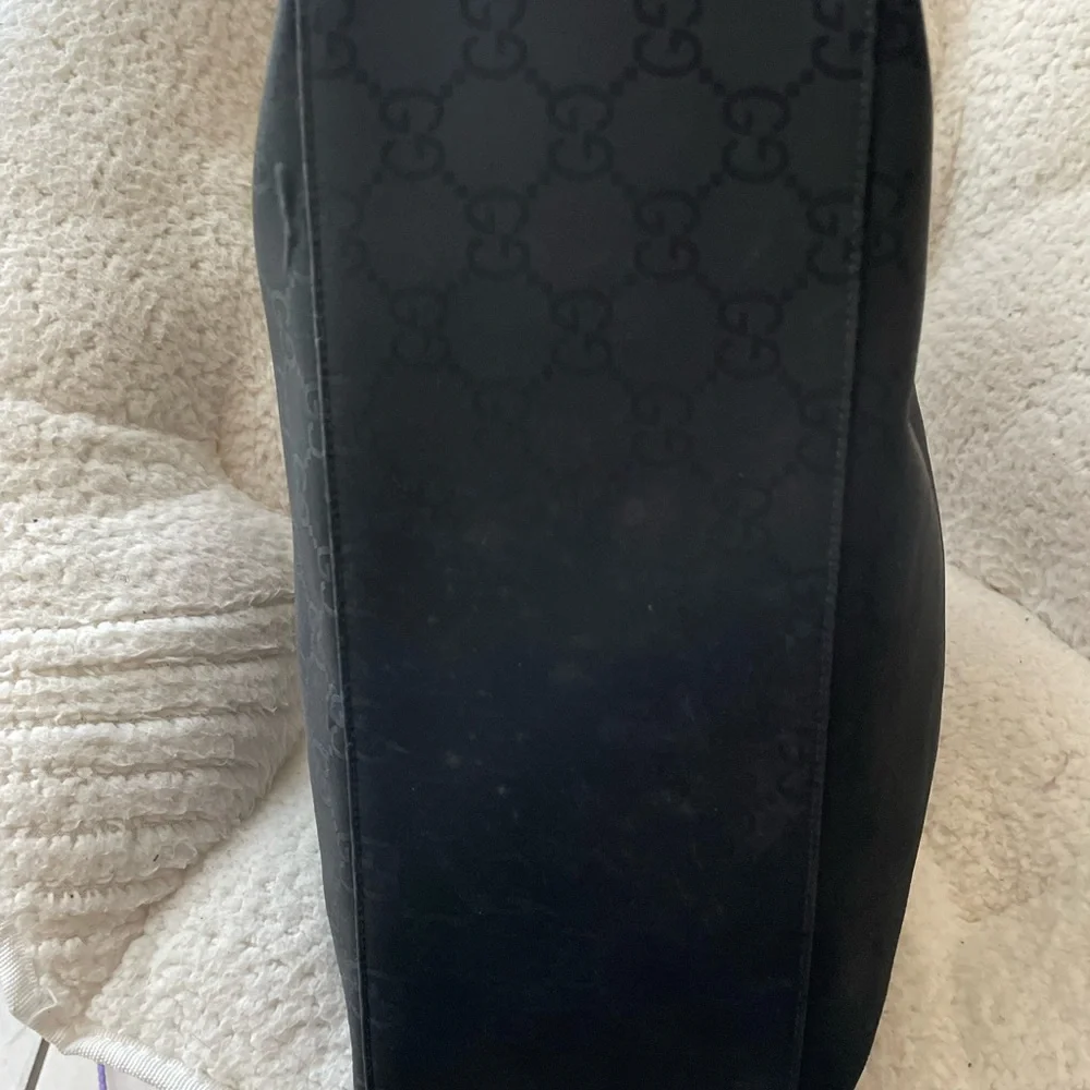 Gucci Black Monogram Hobo Bag