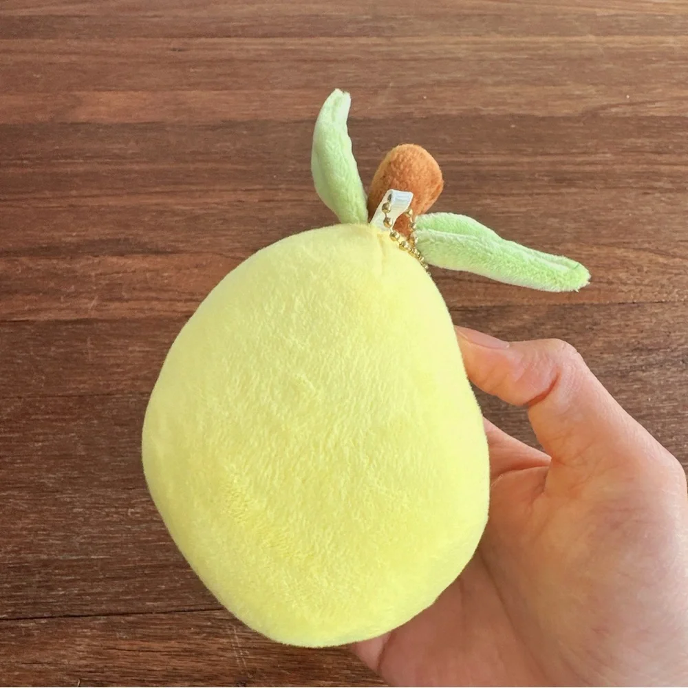 Cute Lemon Plush Keychain Kawaii Yellow Fruit Bag Charm Soft Mini Plush Toy