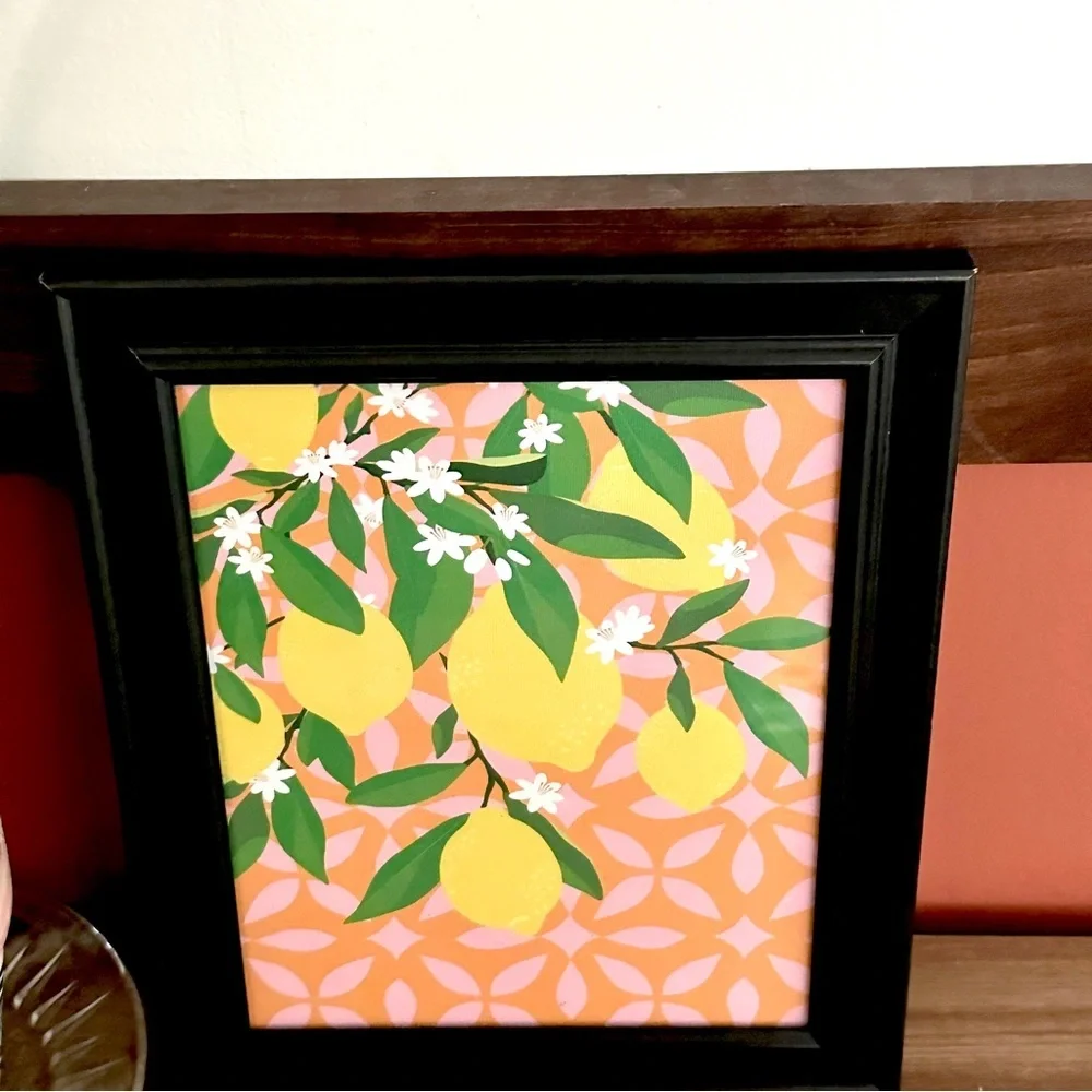 Squeeze the Day Lemon Canvas Art Print Framed Mediterranean Italy Art Coastal
