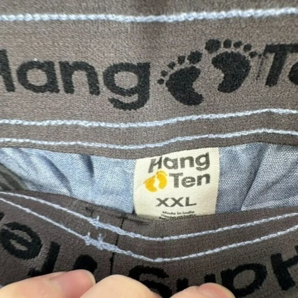 Hang Ten Men's Blue White Striped Casual Pull On Shorts Beach Summer Brand‎ New