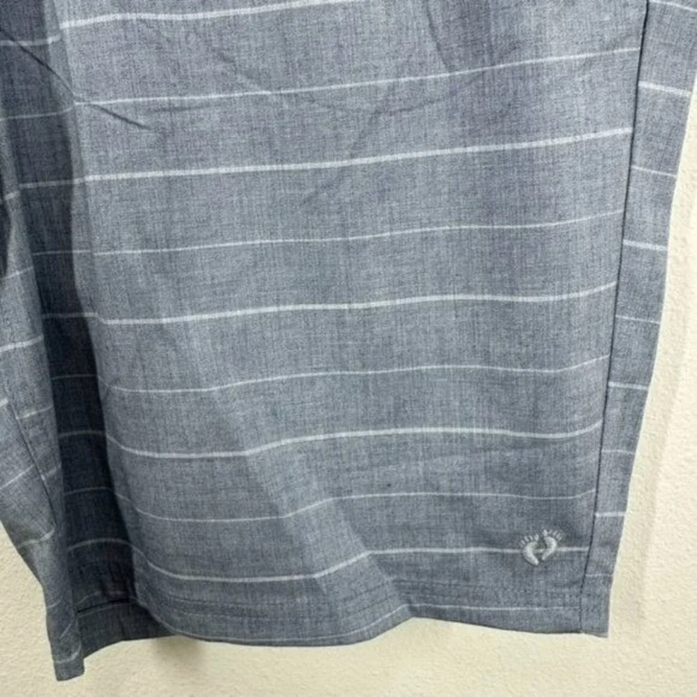 Hang Ten Men's Blue White Striped Casual Pull On Shorts Beach Summer Brand‎ New