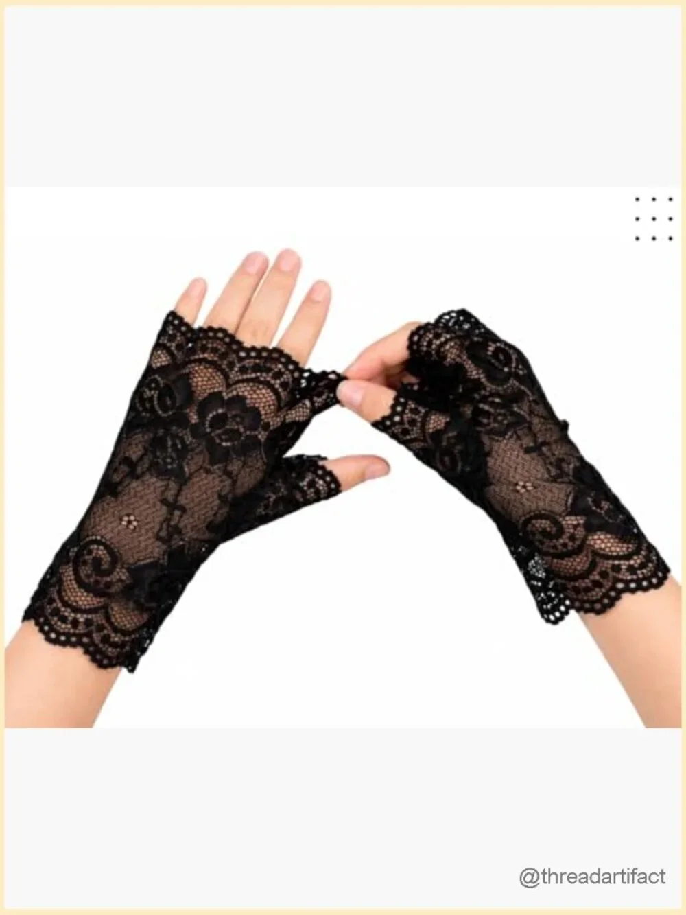 2 Pairs Fingerless Lace Gloves Elegant Bridal Wedding Party Accessory