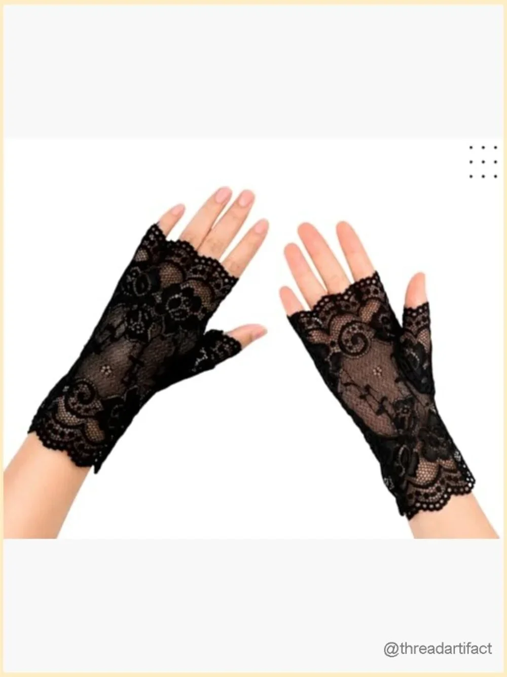 2 Pairs Fingerless Lace Gloves Elegant Bridal Wedding Party Accessory