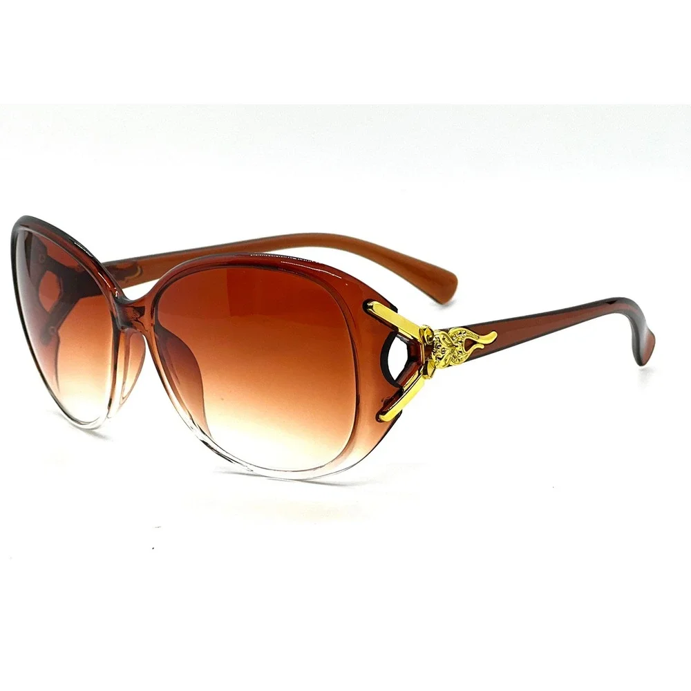 Women's‎ Oversized Fashion Sunglasses Gradient Brown Lenses Outfit Lentes Gafas