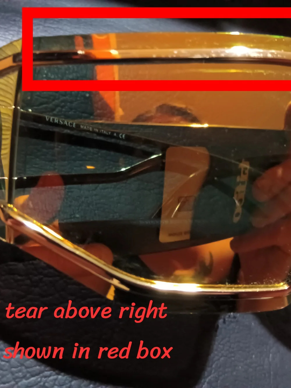 Versace Gold Shield Sunglasses