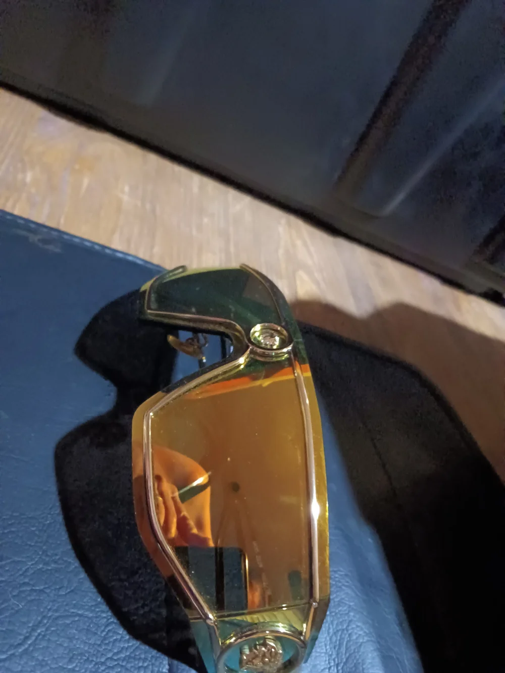 Versace Gold Shield Sunglasses