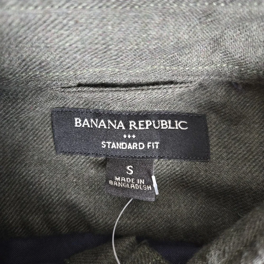 Banana Republic‎ Shirt Jacket Mens Small Green Greek Olive Cotton Heavy NWT