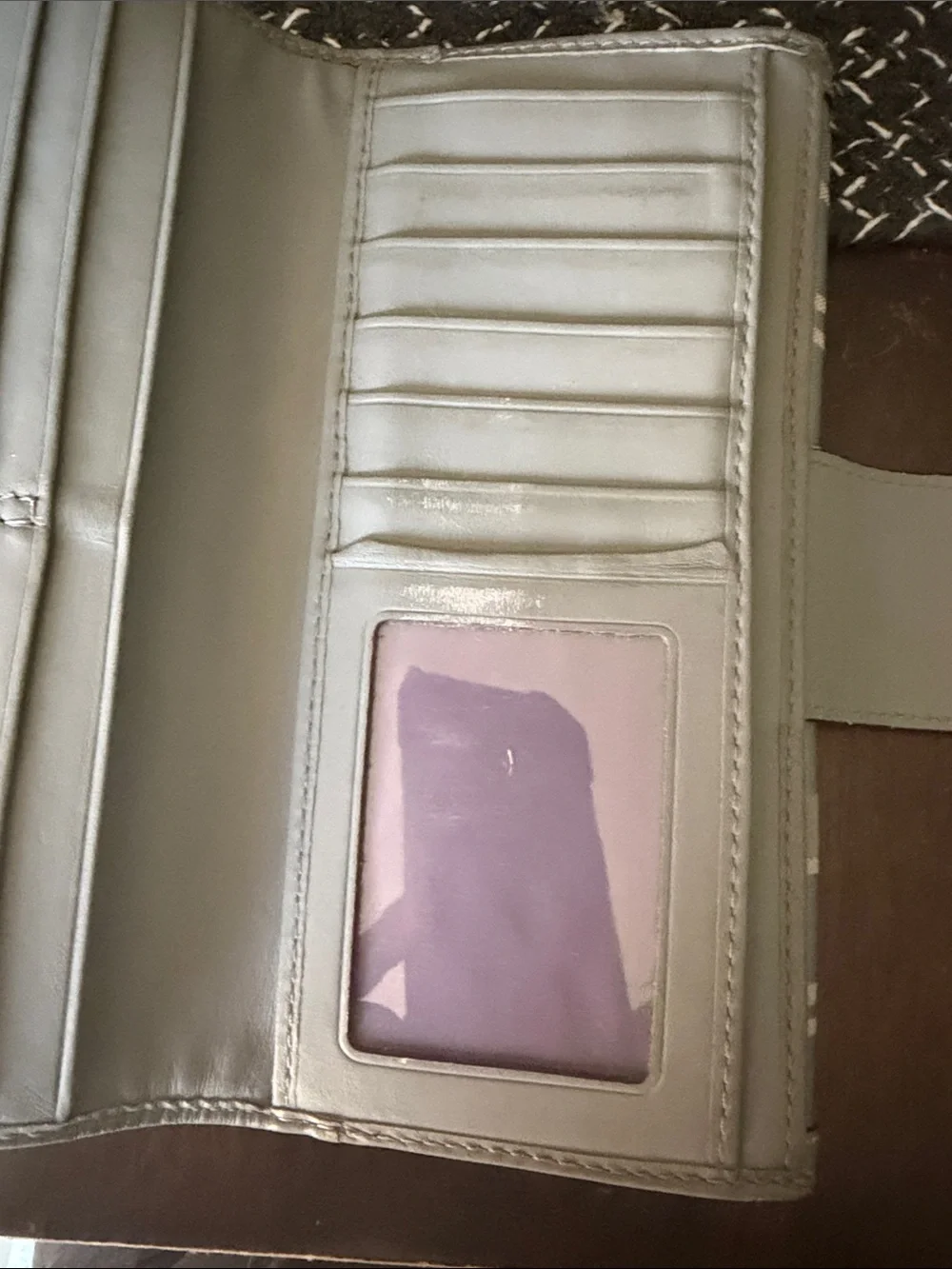 Coach Optic Signature C Turnlock Slim Envelope Wallet