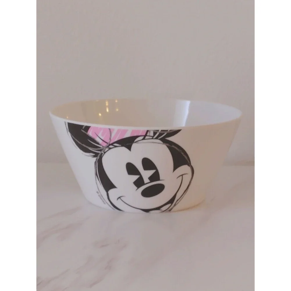 ZAK! Disney Plastic Ice Cream Bowl ZAK! Melamine Sketch Minnie Mouse Drawing