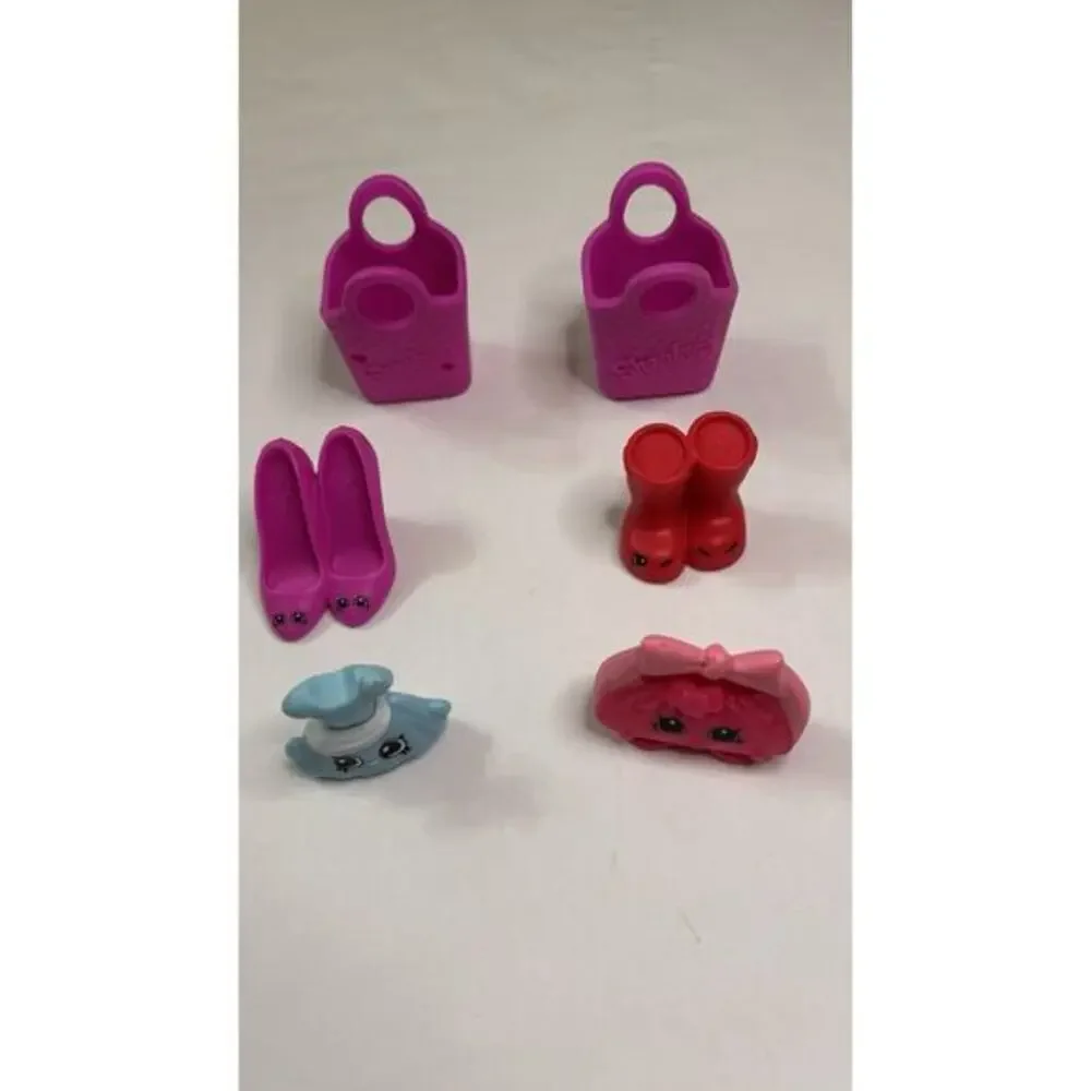 Shopkins for McDonald's Happy Meal Toys Lot of 6 ~ Shoes, Dress, Purse,Boots