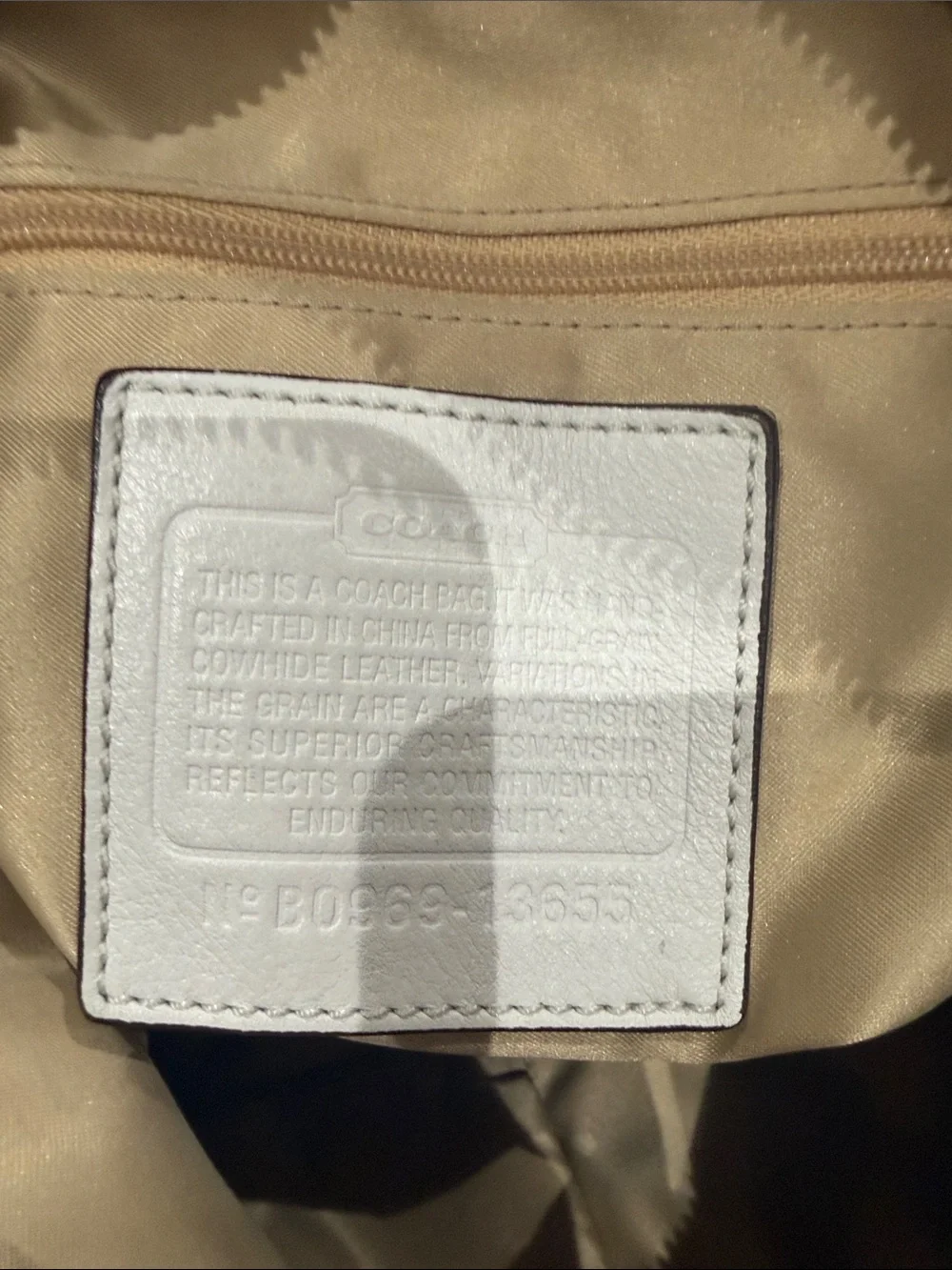 Coach pebble leather