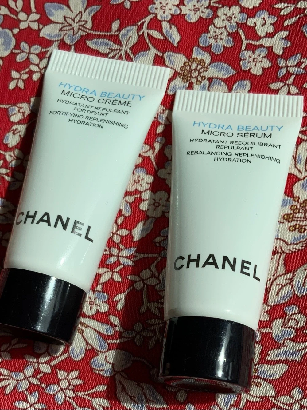 SET OF TWO includes Chanel Beauty Hydra Beauty Micro Serum and Micro Creme