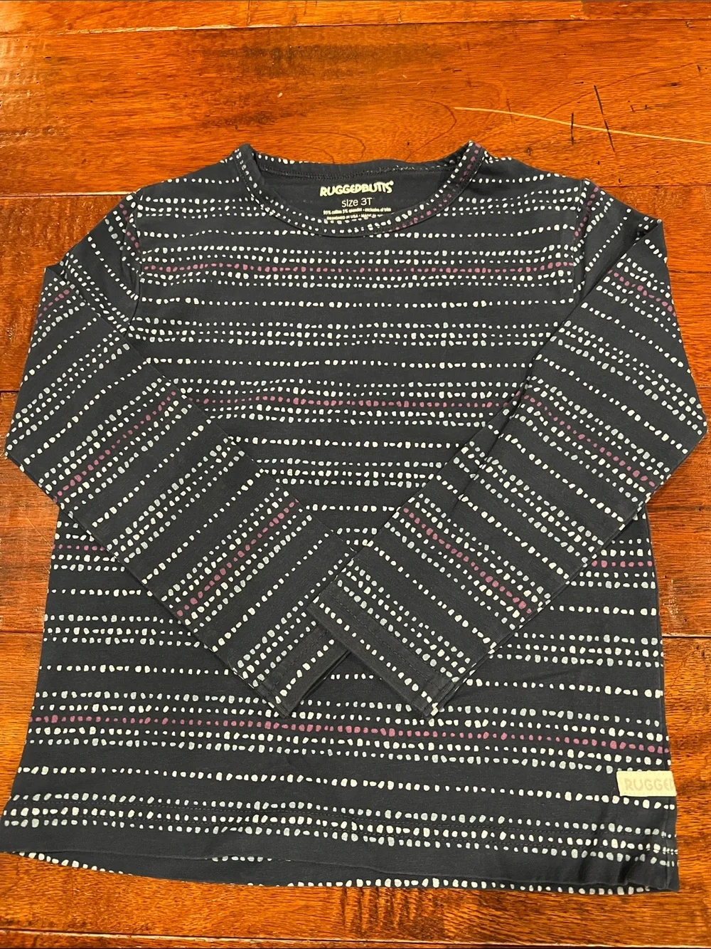 RuggedButts Navy Dot Stripe Kids Performance Set