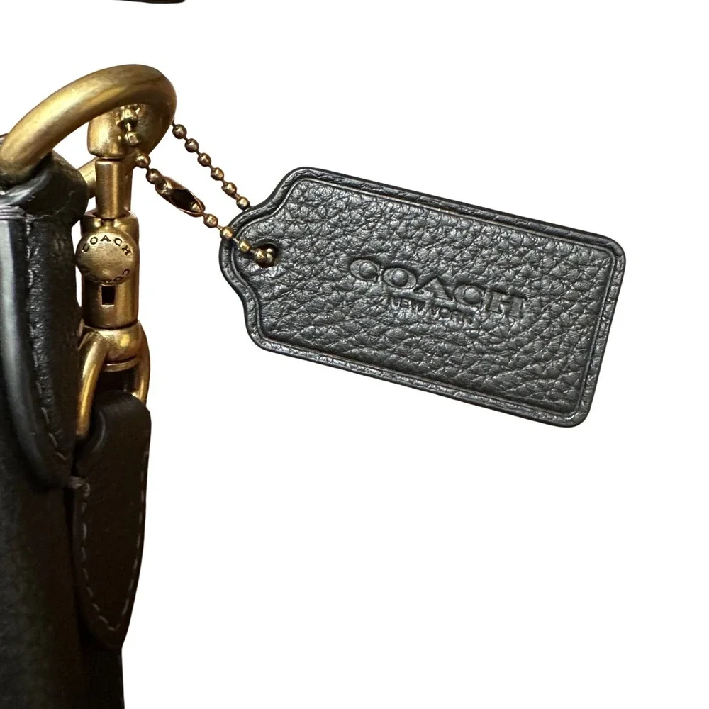 Coach Small Black Pebble Leather Chaise Crossbody Bag