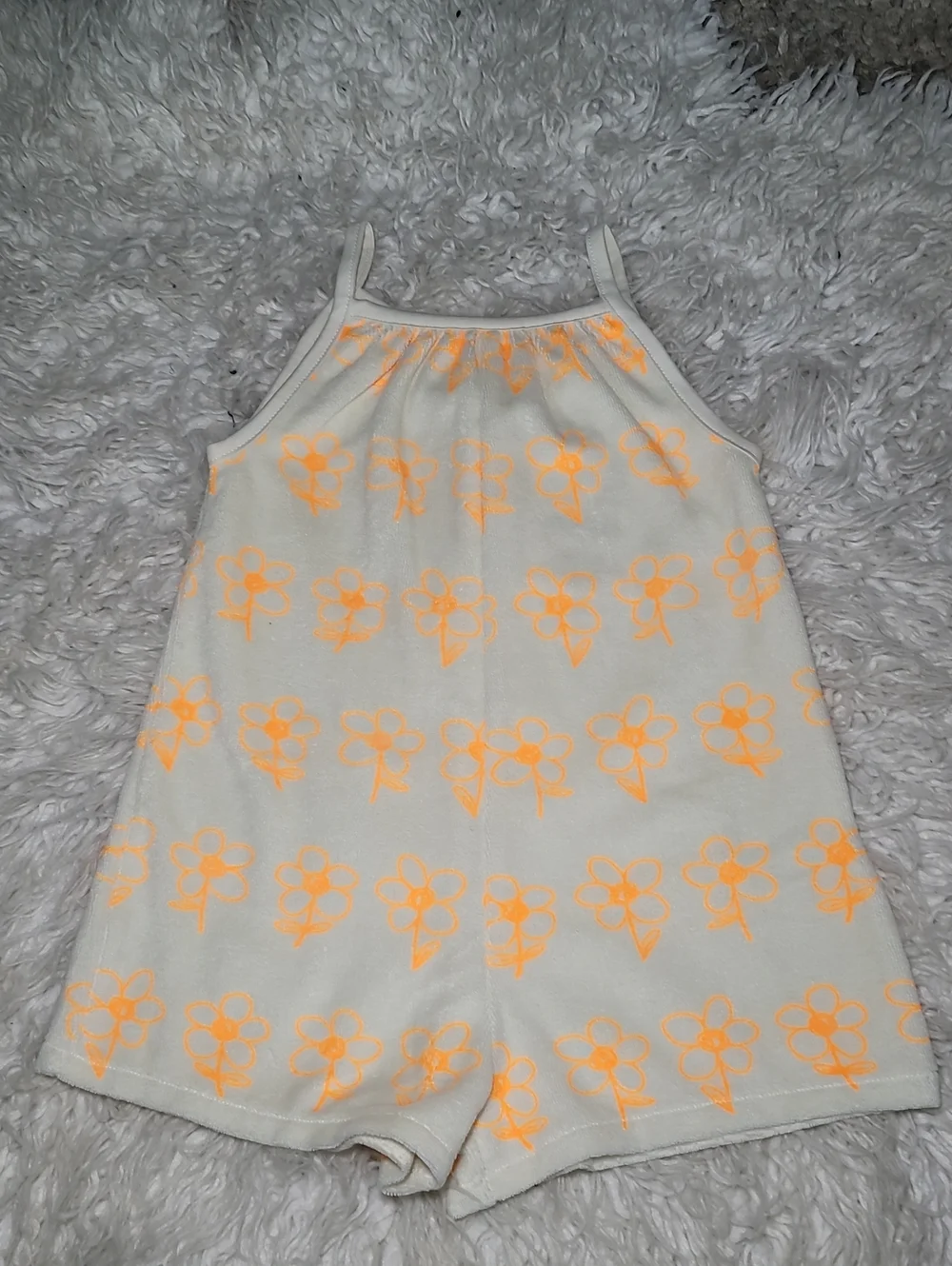 ZARA Cream Toddler Romper with Soft Peach Details