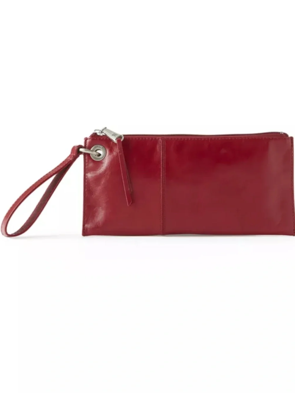 HOBO Vida Red Leather Wristlet Clutch