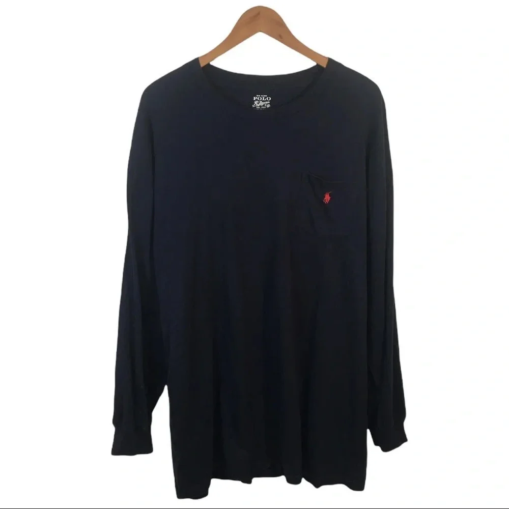 LS25 Men’s POLO Ralph Lauren Designer Long Sleeve T Shirt 2XLT TALL