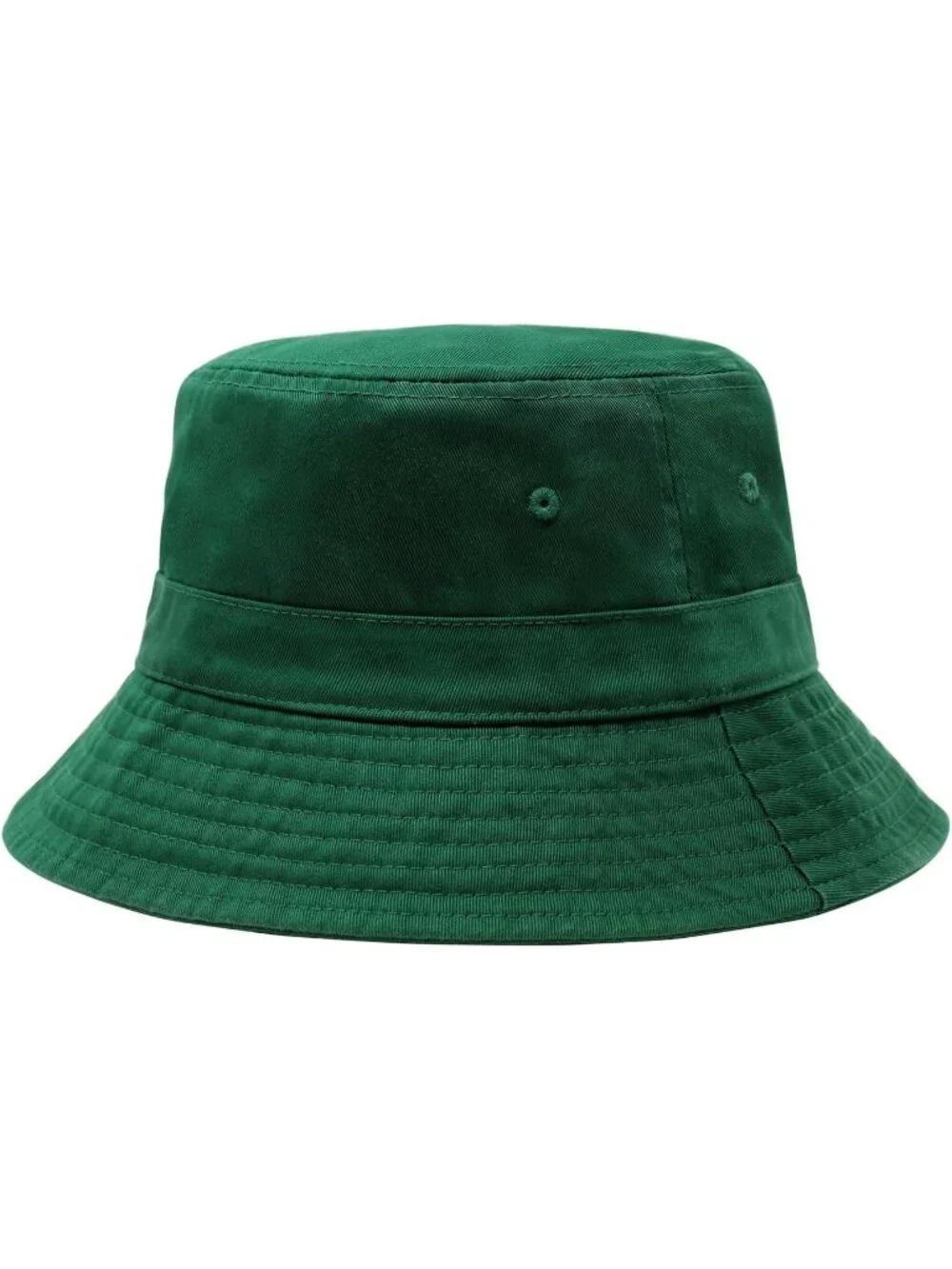Unisex Hunter Green Cotton Summer Sun Boonie Style Beach Golf Fishing Bucket Hat