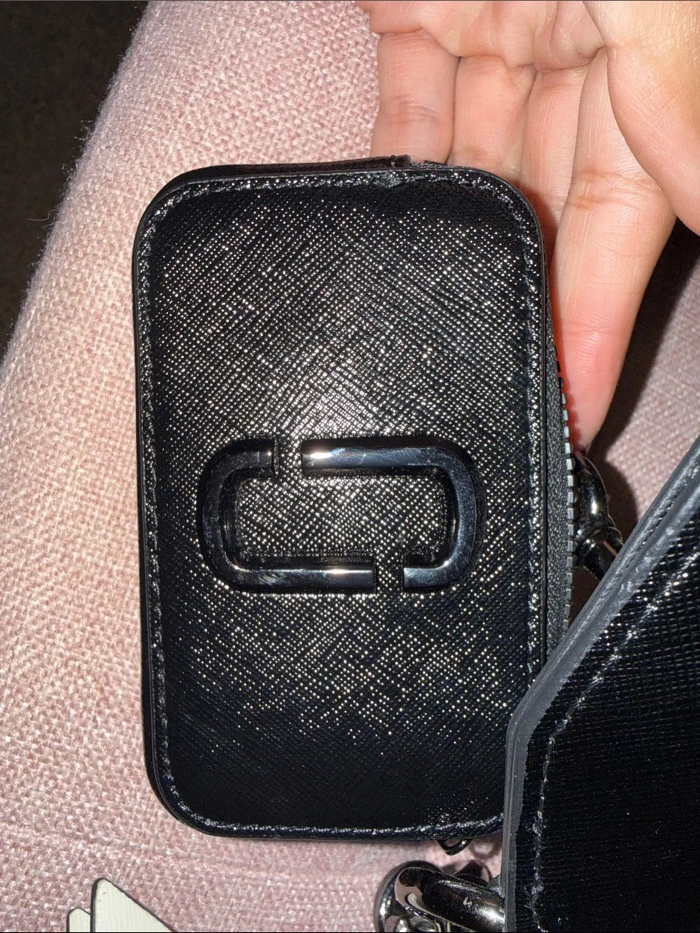 Marc Jacobs Black Micro Snapshot Charm includes dustbag