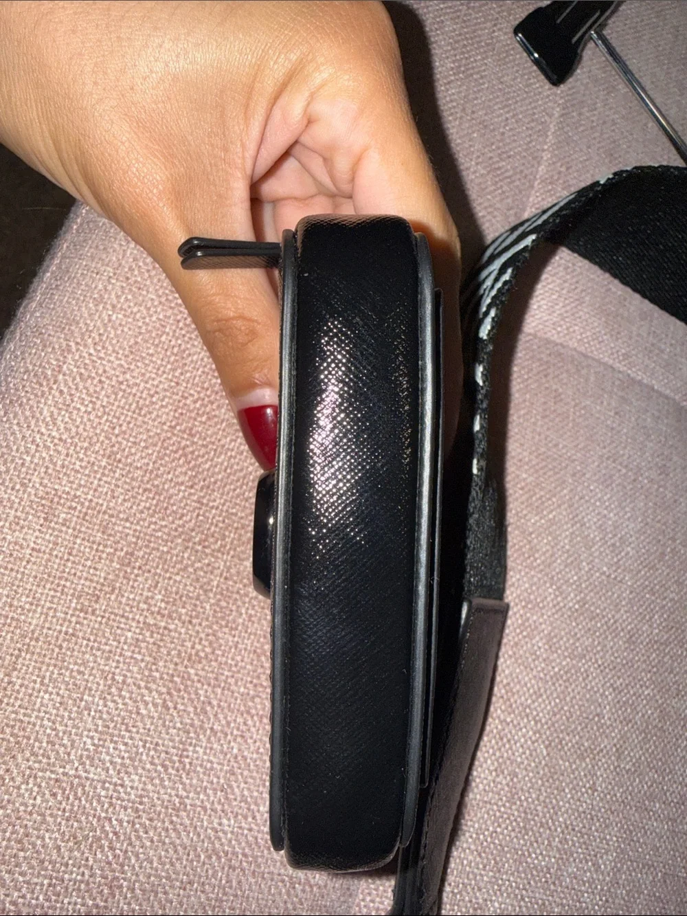 Marc Jacobs Black Micro Snapshot Charm includes dustbag