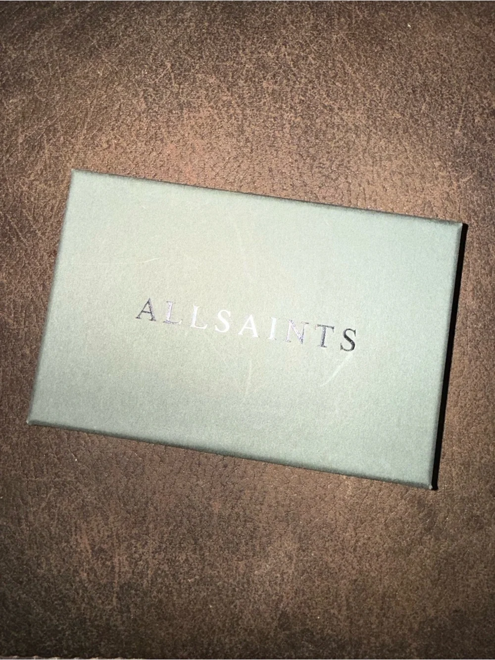 Allsaints Marlborough Leather cardholder card Wallet Alabaster Pink One Size NWT