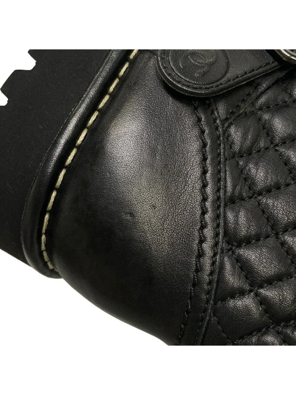 Chanel Boots 36 Quilted Black Engineer Lambskin